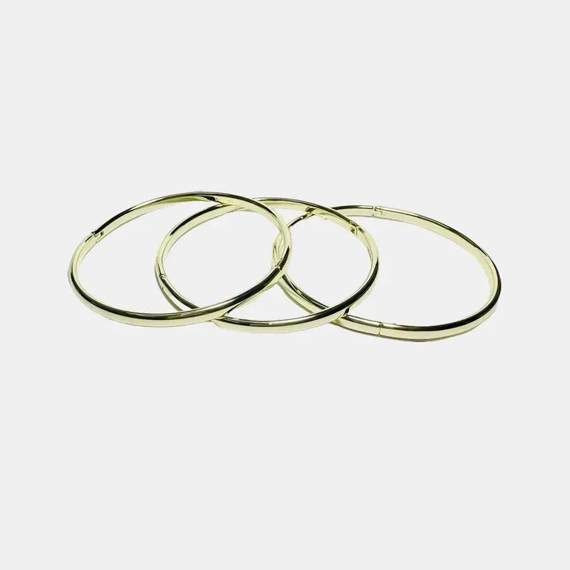 Set of Three Gold-Tone Bangle Bracelets