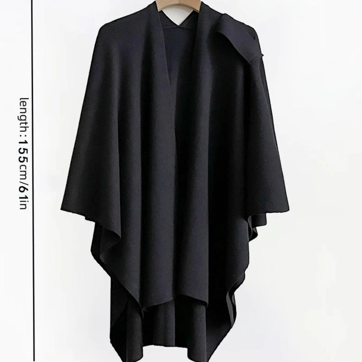 Beige Knit Draped Shawl Wrap with Shoulder Tab