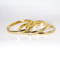 Set of Three Gold-Tone Bangle Bracelets