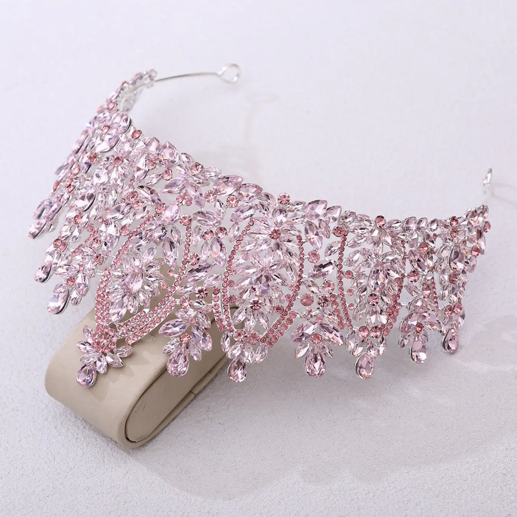 Red Crystal Tall Pointed Crown Headpiece