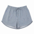 Blue And White Striped Drawstring Shorts